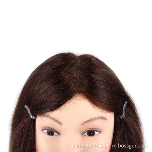 Cheap 100% Indian human hair training doll head hairdresser hair model with remy hair